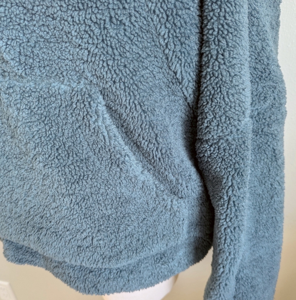 Lululemon Scuba Oversized Cropped Sherpa Fleece Funnel 1/2 Zip Pullover XL XXL - Picture 7 of 14